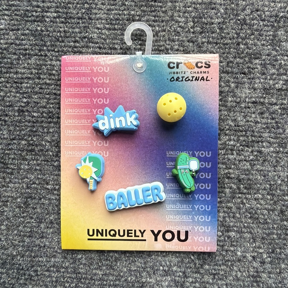 NWT Uniquely You Crocs Jibbitz Charms Pickleball - 5 Pack